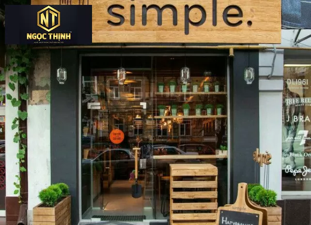 BẢNG HIỆU GỖ QUÁN ĂN / TIỆM CAFE THIẾT KẾ ĐƠN GIẢN ĐỒNG NAI - BHG04